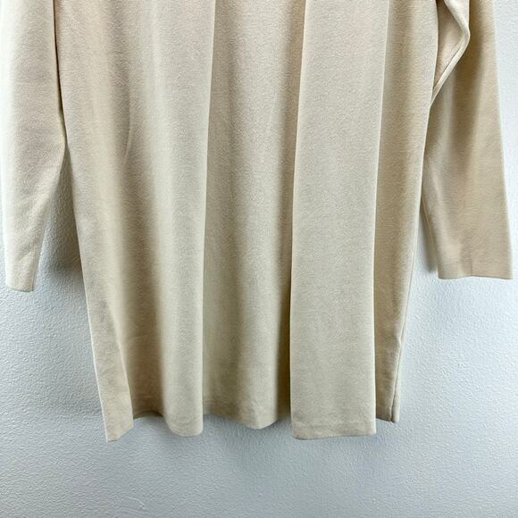 Banana Republic Long Open Front Cardigan Sweater Blazer Oatmeal Cream XS - Picture 4 of 12